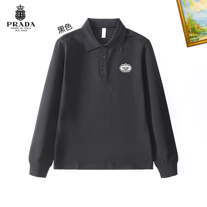 prada t-shirt manches longues pour homme s_1272365